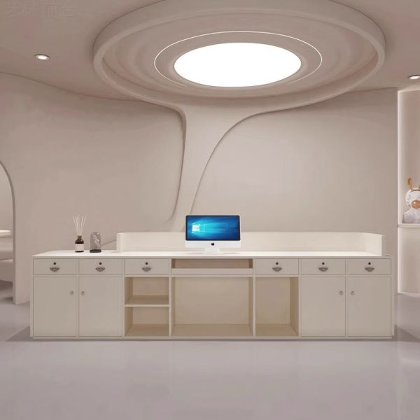 Durable New Function Restaurant Bar Counter Office Design Coffee Fast Food Shop Cashier Reception