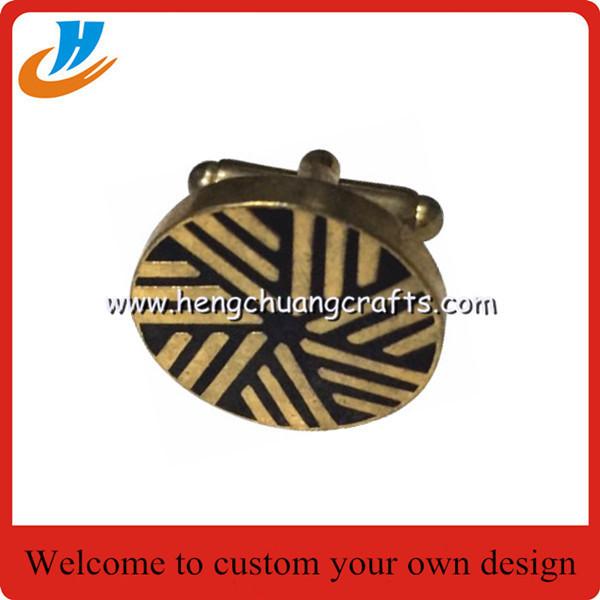 Custom fashional design stainless steel or brass cufflinks for men's T-shirt