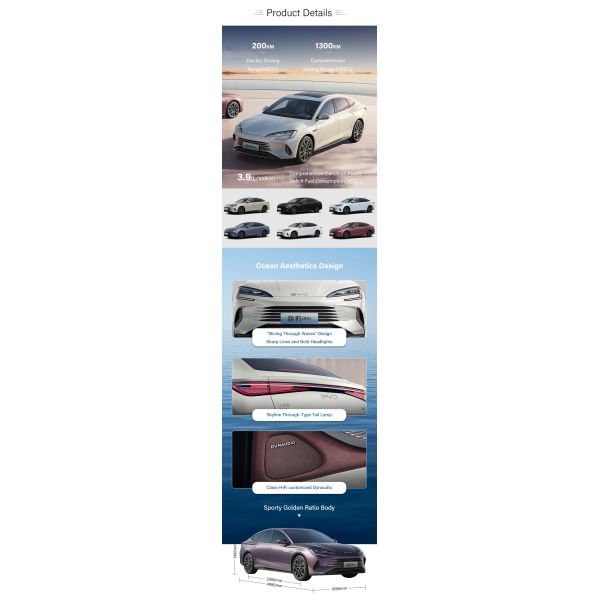 1.5L 110 HP L4 Plug-in Hybrid Engine 2024 BYD Seal DM-i Speed Hybrid 120KM/200KM Energy Vehicle for Customer Requirements