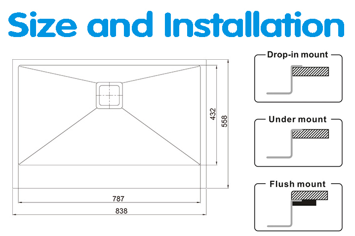 Overflow Double Bowl Stainless Steel Wash Up Sink Kitchen
