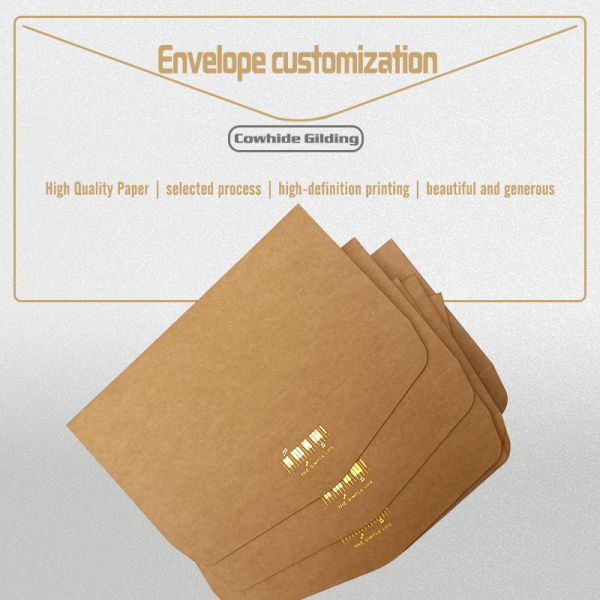 Vintage Brown Ironed Gold  Kraft Paper Envelope Kraft Envelope Seed