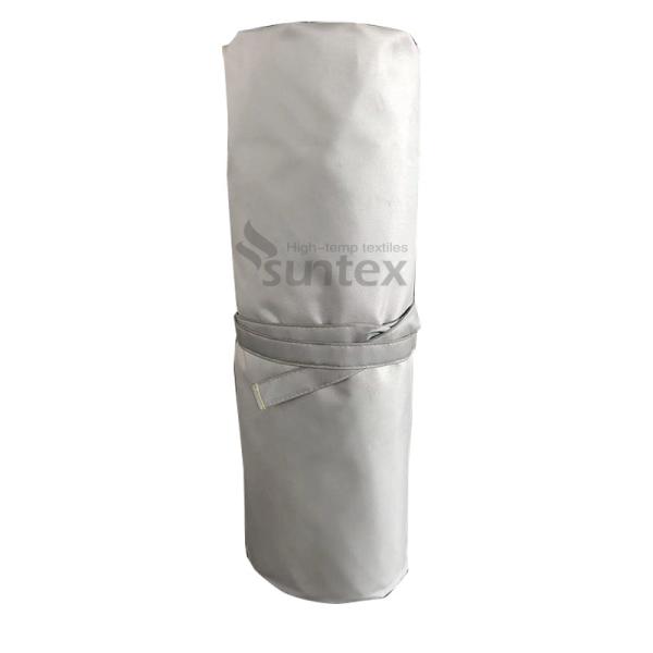 Tecido de fibra de vidro revestido de silicone para cobertor de incêndio de carro Ev Equipamento de segurança de cobertor de incêndio de veículo elétrico