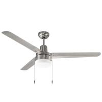 Unique 48 Inch 3 Iron Blade Powerful Decorative Lighting Ceiling Fan Bedroom Rotating Led Ceiling Fan With Light
