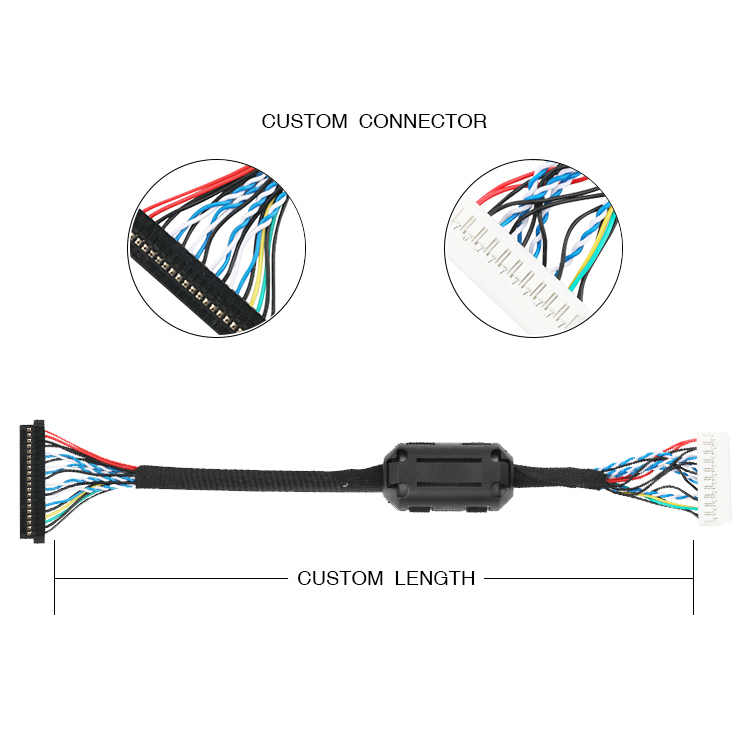 Сборка кабеля JST PHDR-20V EDP LVDS к кабелю соединителя lvds JAE FI-S20S