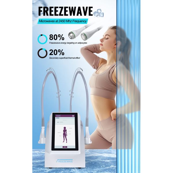 New Japan Popular 2.45GHz Slimming Freezewave 80% Fat Reaches Body Slimming Skin Tightening Cool Wave Cellulite Reduction