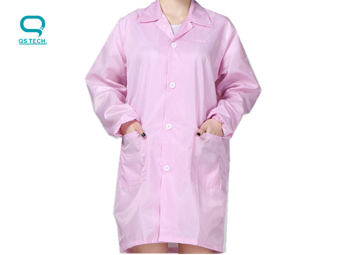 Противостатическая форма Workwear полиэстера мантии халата чистой комнаты ESD