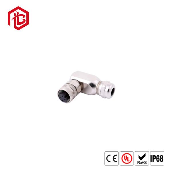 IP67 Waterproof D Code Male Aviation Cable M12 Connector 4 Pin