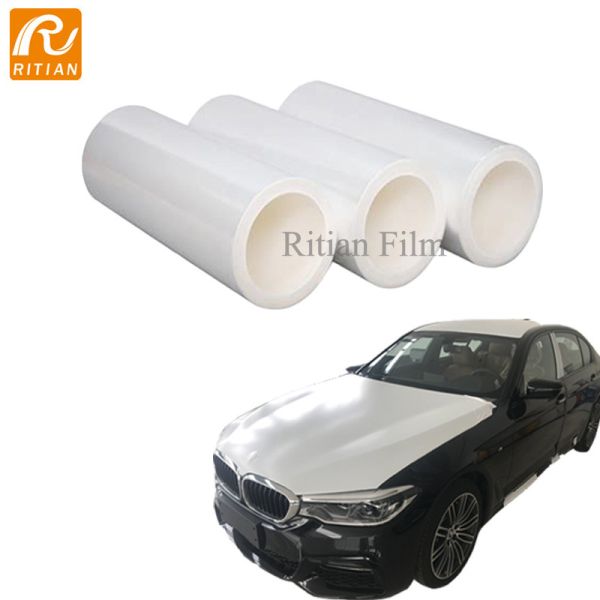 UV Resistant 70 um White Glossy Automotive Protective Film for Car Paint and Vehicle Surface Protection
