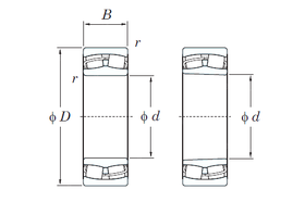 22216 Spherical Roller Bearing 80x140x33 MM 22216RHRK For Excavator Bearing