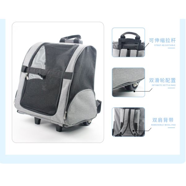 Телескопичная вагонетка рюкзака несущей перемещения любимца ручки для небольших собак и кошек