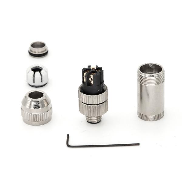 M8 Male 4-Pin A-Coded Connector Screw Connection IP67
