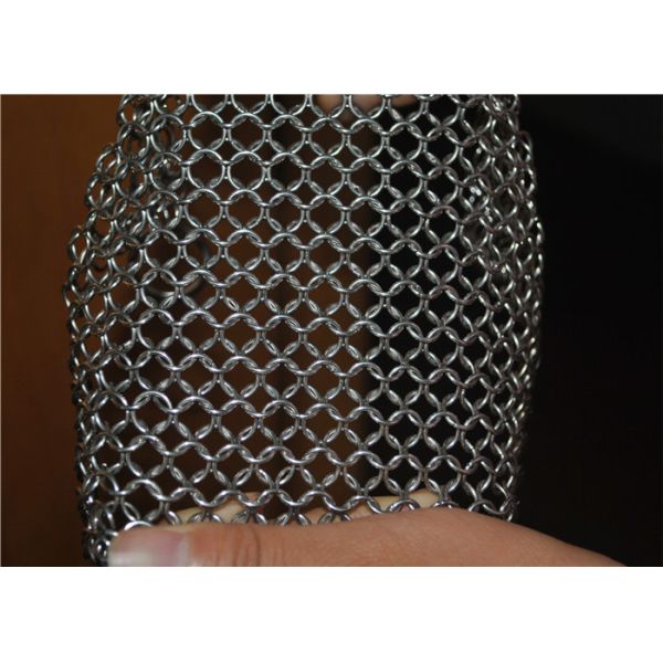 Kitchen Cleaning Chainmail Scrubber For Cast Iron Cookware , Stainless Steel 316