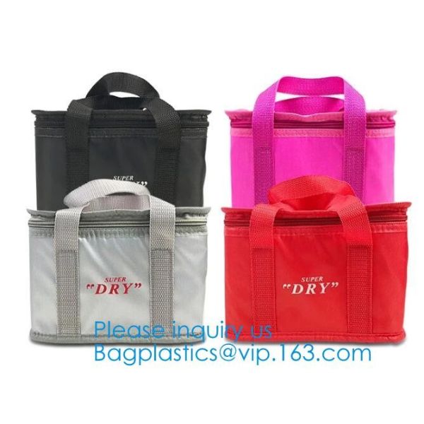 Insulated Thermal Non Woven Aluminum Foil Cooler Bag For Frozen Food,Reusable Insulated Aluminum Foil Thermal Lunch Cool