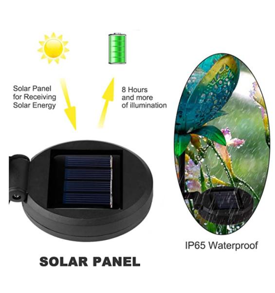 1.2V 70mA IP65 LED Solar Garden Stake Lights