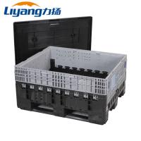Compartimiento plástico grande de la caja de plataforma del plegamiento del HDPE para la fruta y verdura