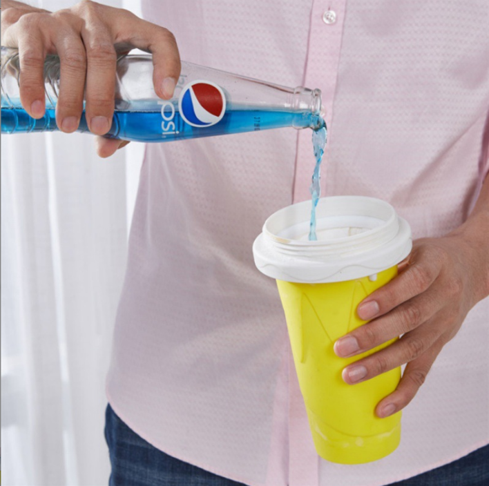 Modern Design WITH LID Children's Summer Must-Have Sand Ice Cup for Quick Cooling