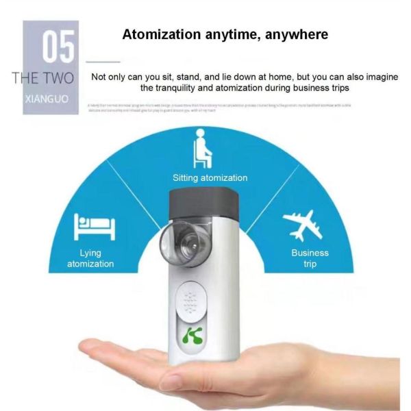 Mini Air 360 Ultrasonic Atomizer Low Noise-65dB a-Weighted for Alternative Medicine