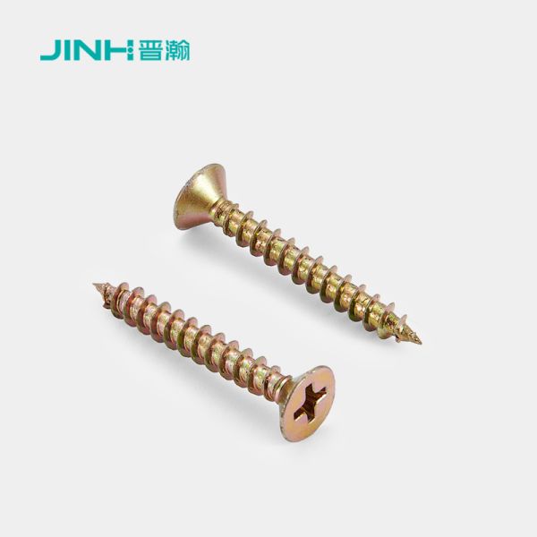 Moderate corrosion resistance engineered wood screws 25mm length optimized for installation and enhanced holding power in wood