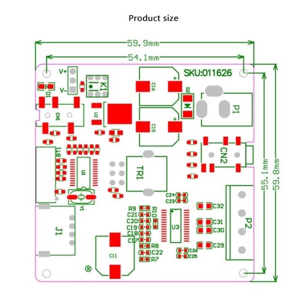 CA-1017 30W Stereo Bluetooth Amplifier Board con salida de 24V