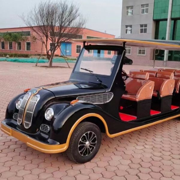 7 8 Seats Electric Vintage Golf Cart with Retro Style and Li-ion Battery from Outlet