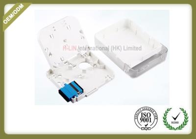 LC SC Duplex Fiber Access Terminal Box White Color With Transparent Cover Lid