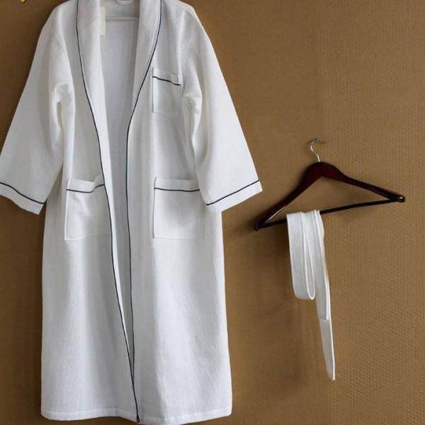 Breathable Terry Towelling Bath Robe Machine Washable For Adults
