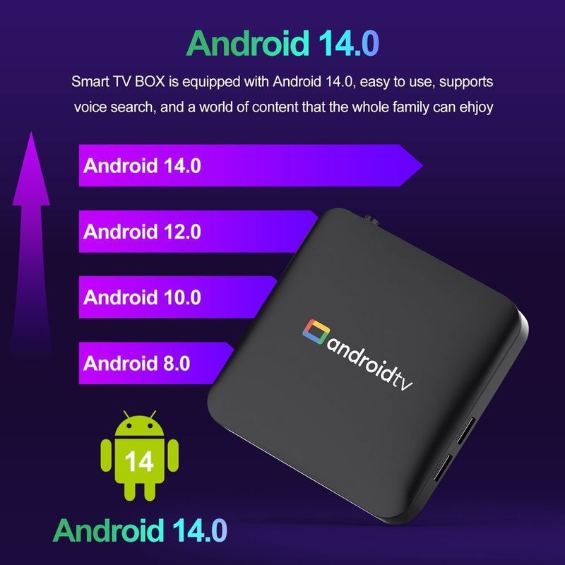 H96 Max Android 14 Ultra HD 4K Streaming TV Box With Quad Core Processor