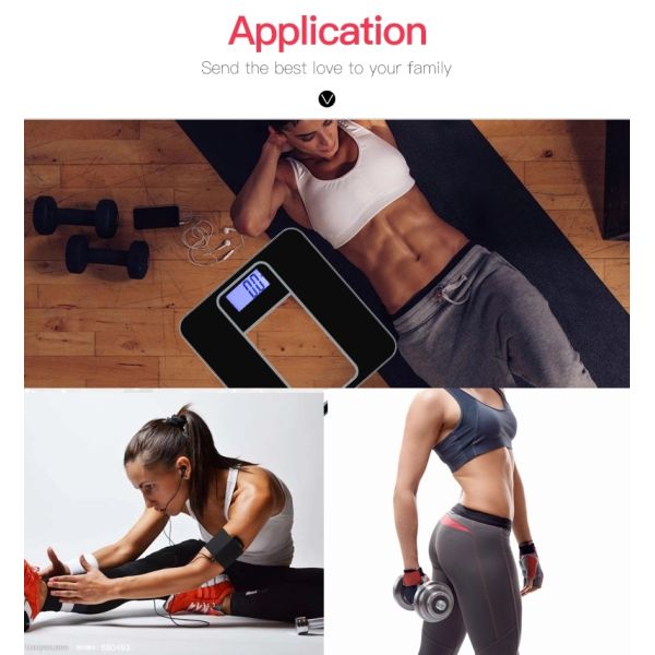 High Accuracy Tempered Glass Top Electronic Bathroom Scale