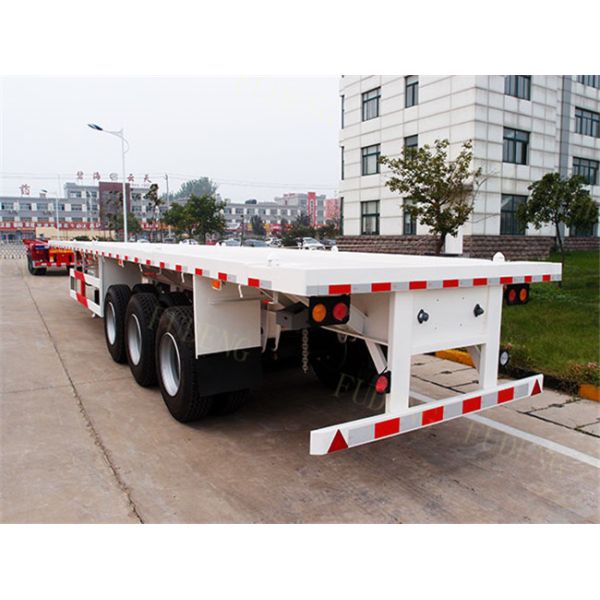 Heavy duty suspension 40ft flatbed container trailers carry 40Tons Containers
