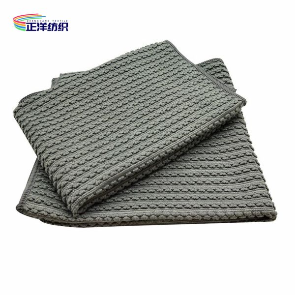40x40cm Car Cleaning Rags 300gsm Jacquard Style Warp Terry Microfiber Car Washing Cloth