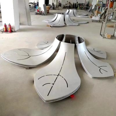 Customizable Hyperbolic Aluminium Metal Panel For Commercial Facade Decoration