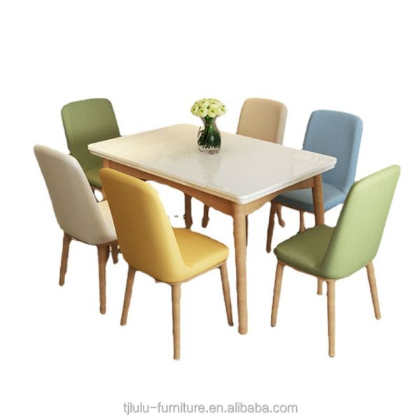 Mesa de comedor de madera moderna Escritorio para muebles de comedor
