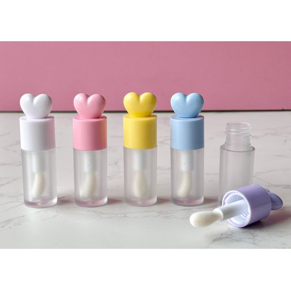 Cute Lip Gloss Bottle Empty Tube 4ml White Yellow Purple pink Blue Lip Gloss Tube Empty Tube Can