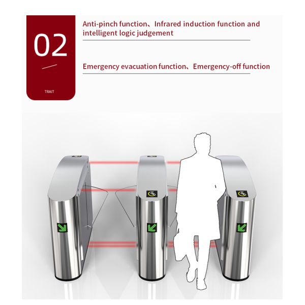 Biometric Flap Barrier Turnstile