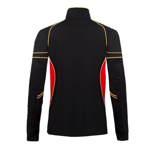Long Sleeve Custom Fishing Jerseys Stand Collar Zipper Front Dry Fit Polyester Material