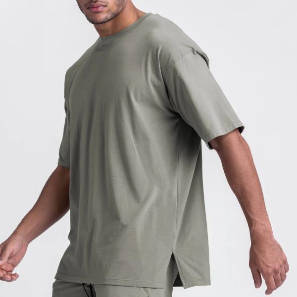 Loose Sports Casual Oversized T Shirt S Solid Color Cotton Large Size