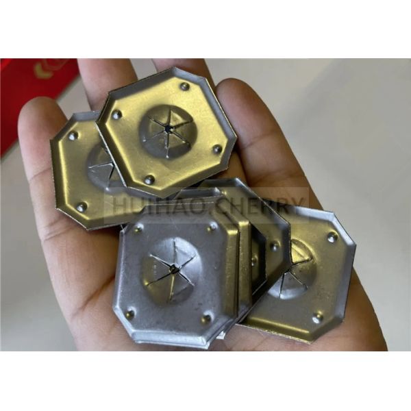 1-1/4 Corrosion Resistant Self Locking Washer 316 Stainless Steel Square Lock Washer For Rockwool Insulation
