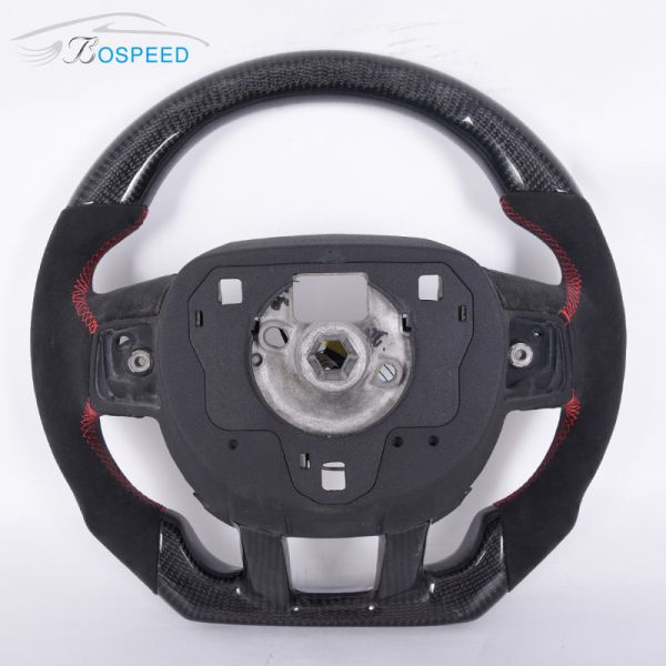 Black Leather Alcantara Land Rover Steering Wheel Ring Defender 90 Removable