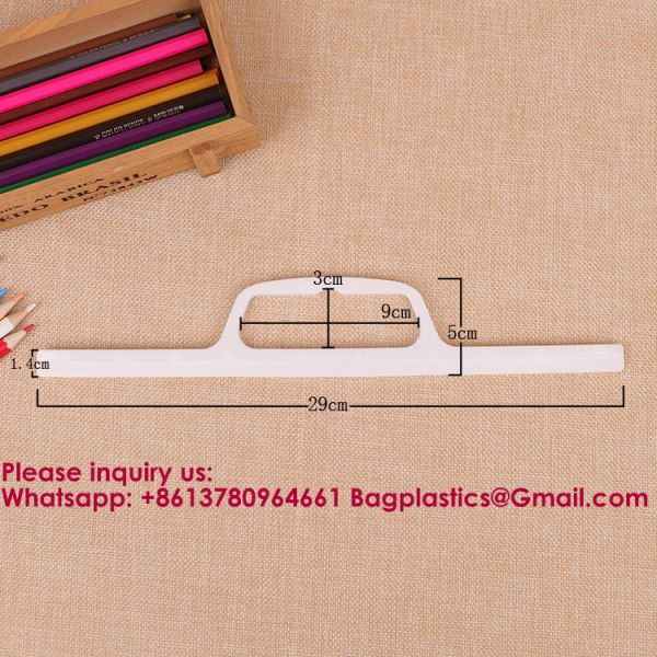 PLASTIC HANDLE PLASTIC HANGER HANDLE BAG HANGER BAG Wholesale Plastic Detachable Bag Handle Packaging Bag Handles Hanger White 13cm 20cm For Packing Gift Storage Bags Accessories