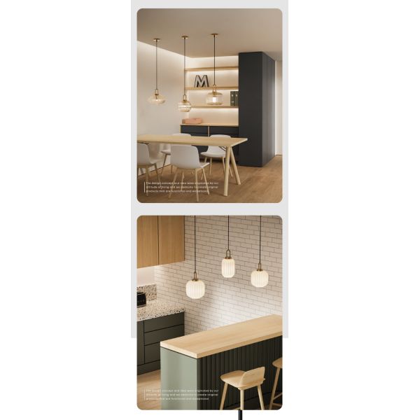 Mid century pendant light retro design glass lampRestaurant Hotel Simple Decorative Light(WH-AP-602)