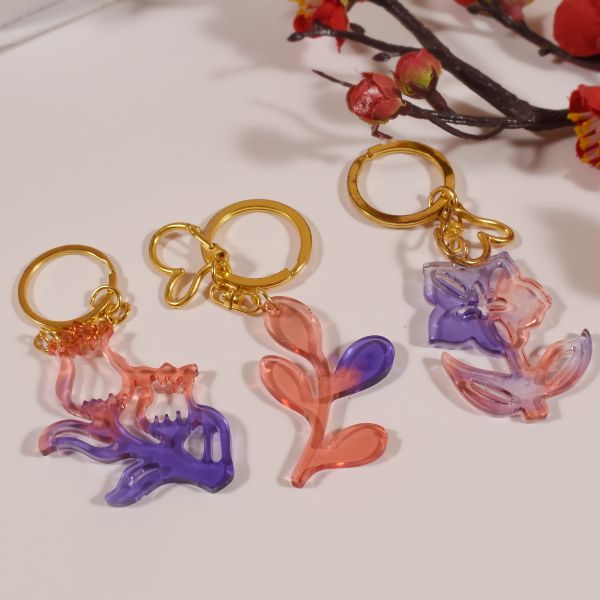 DIY crystal drop glue flower shaped earring pendant mold, leaf bouquet flower, rose petal shaped pendant hanging mold