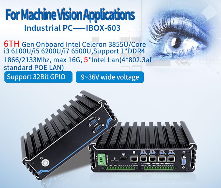 Промышленный мини-PC IBOX-603 Plus с процессором Intel Core I5 6200U