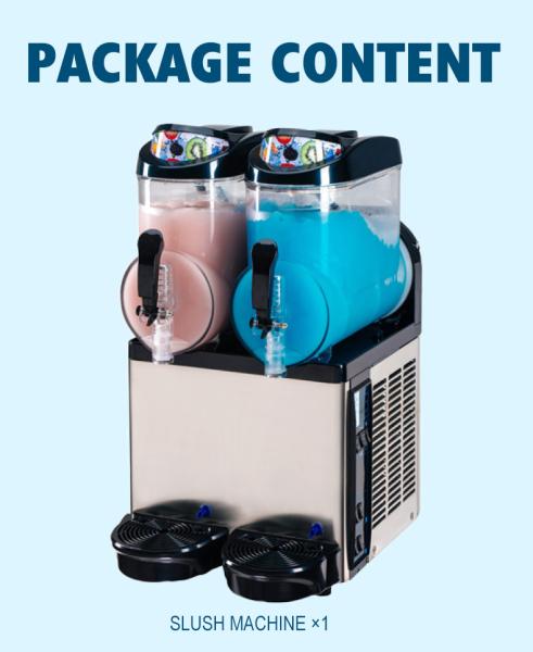 Tanques congelados da bebida 2 da lama 24L máquina comercial de aço inoxidável