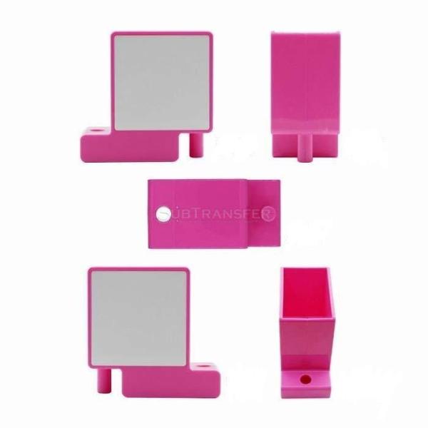 Custom Blank Plastic Sublimation Pen Holder With Metal Insert Sublimatio Pencil Vase