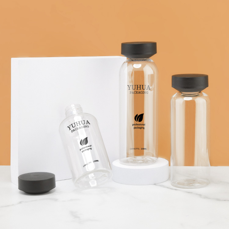 Бутылки учреждения черного ЛЮБИМЦА крышки 150ml жидкостные с горячим штемпелюя замороженным печатанием экрана