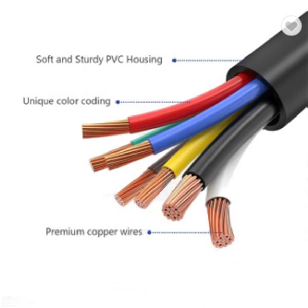 PVC 7 Way Trailer Cable Electrical Wire Spool For Cars 100 Feet