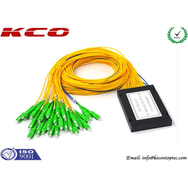 LC APC Connector PLC Fiber Optic Splitter Module 2x32 2:32 Corning Fiber ABS Box Type