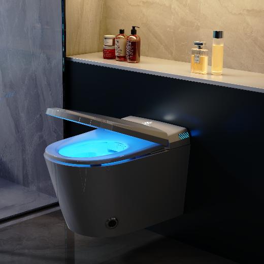 Automatic Smart Bidet Toilet with Auto Open/Close Lid White With Wireless Remote For Office Building Project