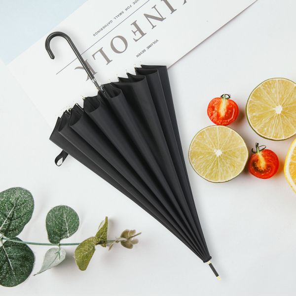 Long Handle Men's and Women's Umbrella 16k Straight Rod Bent Hook Automatic for Adults