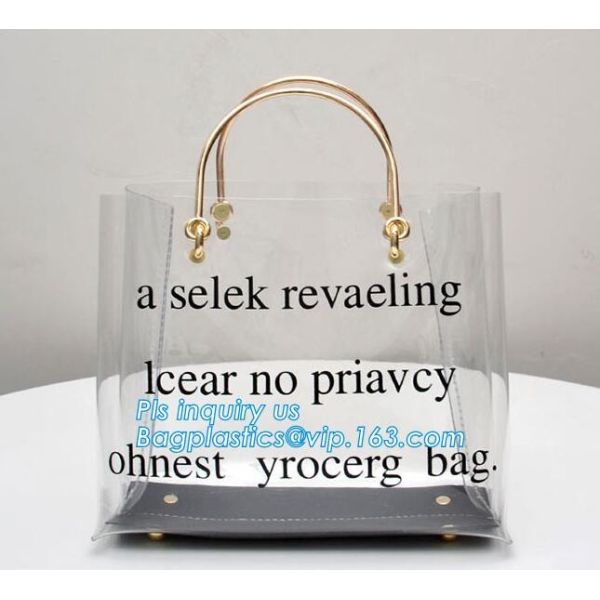 Waterproof transparent pvc shoulder bag beach tote bag, Stylish young outdoor carry clear pvc shoulder bag, PVC Beach To